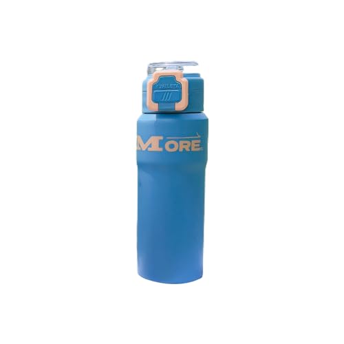 mophrati Forthermos ウォーターボトルいつでもどこでも冷たくても熱くても飲める断熱テクノロジーステンレススチール製ウォーターボトルカップ, 青
