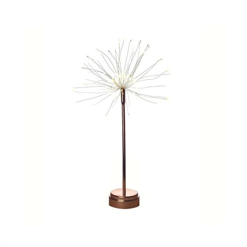 Nest and Flowers Table Lights Fireworks,Mini Christmas Decorations Table Star Lamp Firework Fairy Lights with 100 Led Lamp,Glow in The Dark for Christmas Party/Birthday Atmosphere Decor (Warm White)