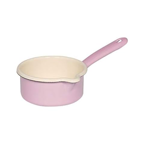 Riess  Classic - Household Articles Colour/Pastel Saucepan with Spout, Diameter-12 cm  Pink Cover