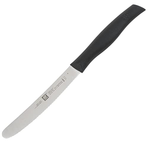 Zwilling Twin Grip - Cuchillo Universal, Hoja endurecida al frío Friodur, Acero Inoxidable, Mango sintético, 120 milímetros, Color Negro Zwilling Twin Grip - Cuchillo Universal, Hoja endurecida al frío Friodur, Acero Inoxidable, Mango sintético, 120 milímetros, Color Negro