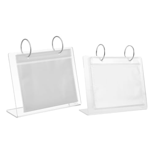 Soporte acrílico para tarjetas fotográficas con base estable minimalista de mesa 2