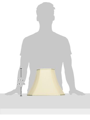 Image of Royal Designs Rectangle Bell w Cut Corners Designer Lamp Shade, Eggshell, (5.5 x 7) x (10 x 14 )10.5