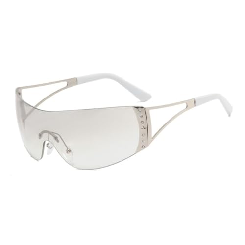 Lunettes de soleil une pièce pour femmes et hommes mode vintage monture large grand verre