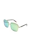 MR WONDERFUL Gafa sol oversized metal dorado,lente azul espejo.POLARIZADA.