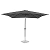 VONROC Parasol Rosolina 280x280cm – Stokparasol kantelbaar – UPF 50+ doek – Grijs- Excl. voet