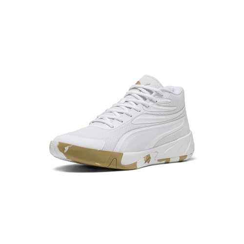 Puma Men's Court Pro Basketball Shoe, Puma White-Puma Black, 9.5