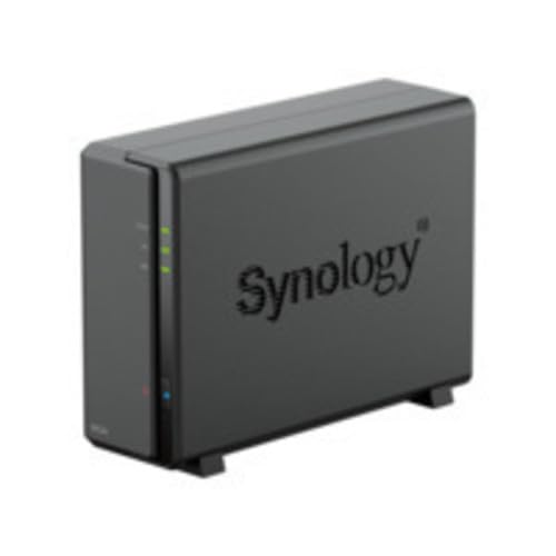 Synology DS124 1-Bay Discstation NAS (Realtek RTD1619B 4 core 1.7 GHz 1GB DDR4 RAM 1xRJ-45 1GbE) 2TB Bundle con 1x 2TB Hard Disk Station in Metallo, Nero, per Dispositivi Informatici Generici