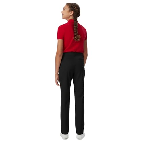 Image of French Toast Girls' Straight Fit Stretch Twill Pant | Adjustable waist, Reinforced knees, Offerend in Standard & Plus sizes, Straight leg school uniform pant