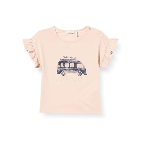 IKKS Junior Baby Girls' Tee-Shirt Rose poudré Van et broderies XU10020.32 t, 3 Mois Cover