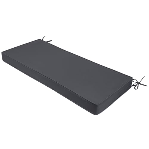 Olliwand Bench Cushion 45x18 Inch, High Resilience Foam Outdoor Bench Cushion, Patio Furniture Cushion with 2 Ties (Dark Gray, 45x18x2.5) Deal