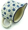Polmedia Polish Pottery Pitcher - Flowing Blues Pattern Handmade in Boleslawiec Poland by Ceramika Artystyczna + Certificate of Authenticity