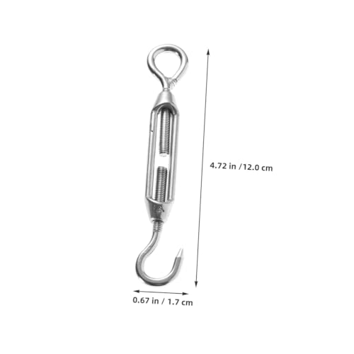 5 piezas Tensor de Acero Inoxidable 304 M5 con Gancho y Ojal para Cable de Acero, Ajuste Pesado para Cercas, Tiendas y Tensado Industrial miniatura 7