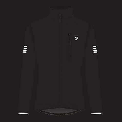 Proviz Men's and Women's Reflective Lightweight Unisex Windproof Cycling Jacket Hi Visibility Coat, Black, Small - Image 2