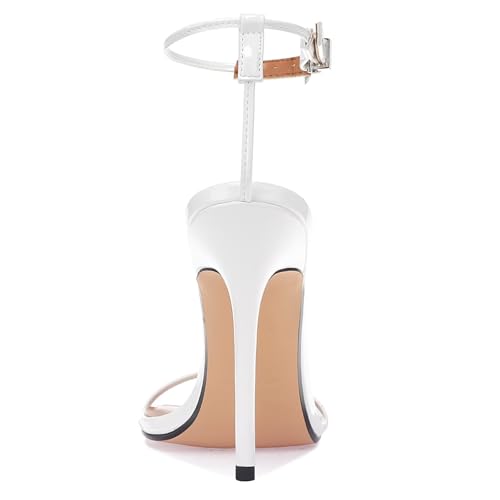 Image of Women's Stiletto High Heeled Sandals Sexy Strappy Open Toe Black Red Heels Wedding Party Evening Prom Dance Dressy Shoes