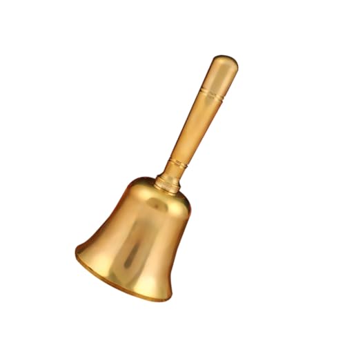 VILLFUL Campanello Retrò in Ottone per Ristorante e Bar Campanello da Tavolo Vintage Leggero e Portatile per Hotel e Cucina