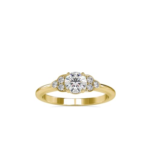 0.61 Carat Lab Grown Diamond Engagement Ring, 14K White Gold, F/G Color VS/SI Clarity,