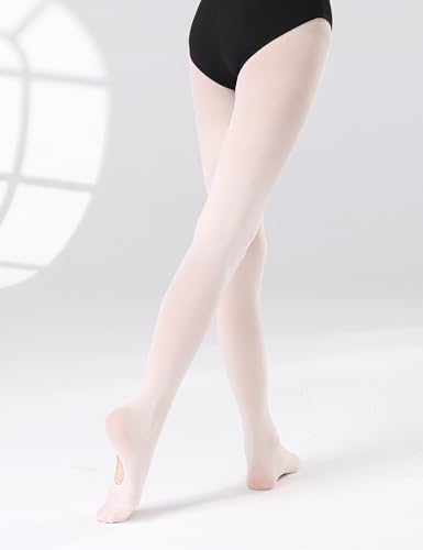 Ballet Dance Tights for Toddler Girls Women, 60D Ultra Soft Convertible pantyhose for Dance, Gymnastics3