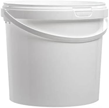 10 x 5L, LTR, Litre Plastic Buckets with Lids