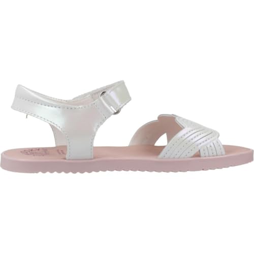 Girl's Glamorous Flat Sandals, White, 32 EU Ancho4