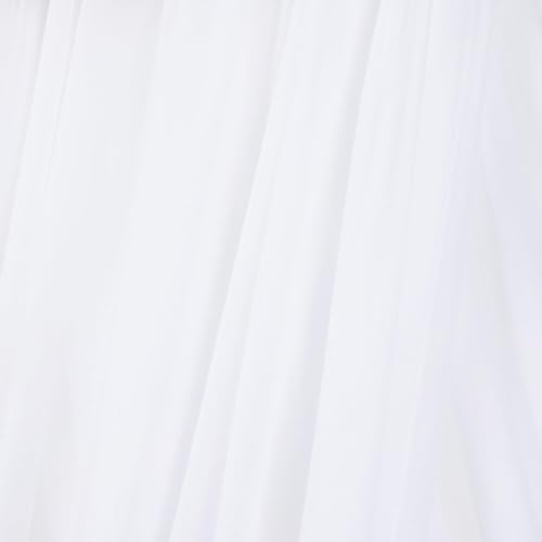Image of MLMC White Wedding Arch Draping Fabric 4 Panels 29 inch x 20 FT Extra Long Gauze Drapes Sheer Backdrop Curtains 6.6 Yards Outdoor Drapery Panels for Wedding Ceremony Party Ceiling Decoration