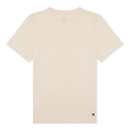 WP West Path Men's 100% Organic Cotton T-Shirt - Fair Trade Certified Cotton Shirts for Men - Men's Cotton Tees - Plain Color T-Shirt (Off-White, Large)