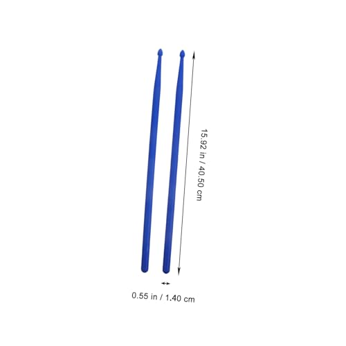 Levemolo - Baquetas de nylon para percusión, par de baquetas ligeras y portátiles para práctica y actuación, color azul, tamaño 5A miniatura 2