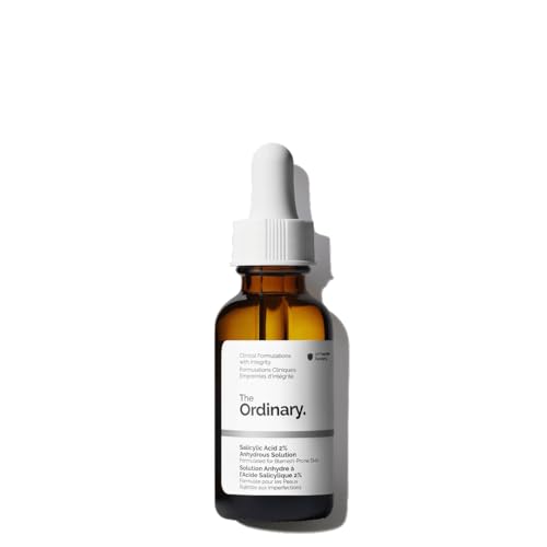 The Ordinary Salicylic Acid 2% Anhydrous Solution, Soluzione anidra Acido Salicilico, Siero esfoliante delicato per struttura irregolare e pelle soggetta a imperfezioni, 30ml