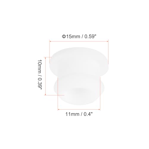 Image of Snap in Locking Hole Plugs Rubber Panel Seal Cover Drilled Silicone Caps, [for Kitchen Rubber, Waterproof Sealing Plugs] - 11mm /0.4in /White /10Pcs