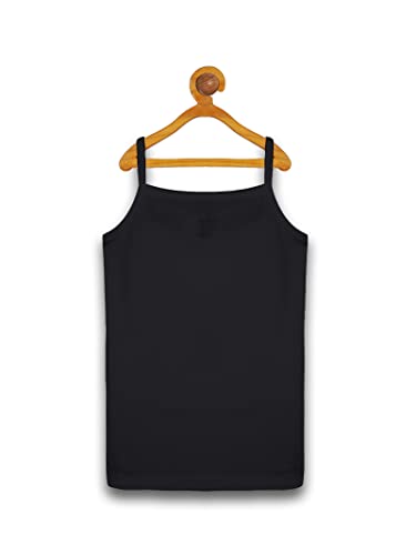 Image of KiddoPanti Girls 100% Cotton Rib Solid Camisole Tank Top Pack of 3