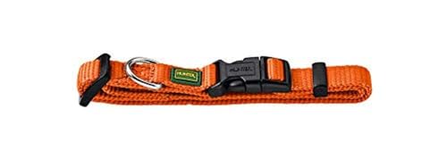 HUNTER VARIO BASIC Hundehalsung, Hundehalsband, robust, geschmeidig, Klickverschluss, S/1,0, orange