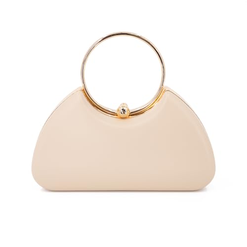 RonFoxi Evening Bag - Summer Gold Evening Handbag Faux Leather