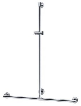 Keuco 34914170611 Duschhandlauf Plan Care 682 x 1263 mm, frei positionierbar, silber-eloxiert / verchromt