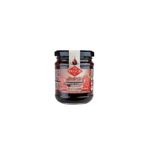 Pimiento Caramelizado Reduccion Balsamico Vino Oporto 230g Sabor Rico Gourmet Untable Artesanal Para Tapas Entrantes Carnes Quesos Panes Aperitivos Textura Densa Saludable Natural Edicion Unica