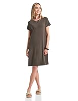 STREET ONE Damen 1408929 T-Shirt-Kleid in Unifarbe, Nomad Brown, 42