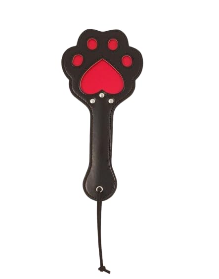 Sex Paddle with Couples Spanking Paddle for SM Games Adult Paddle Flogger for Sex PU Leather Sex Whip Adult BDSM Paddle Sex Toys: Heart Shaped Cat's Paw