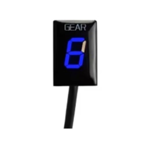 Indicateur de vitesse moto étanche avec affichage LED bleu 1-6