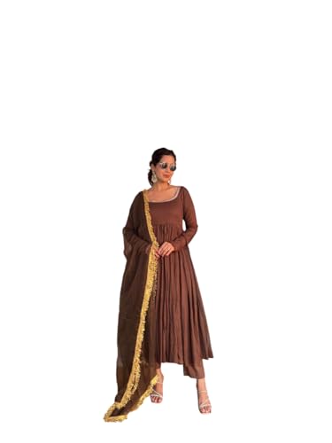 Ensemble dupatta en coton brodé ample et confortable pour rester élégante sans serrer