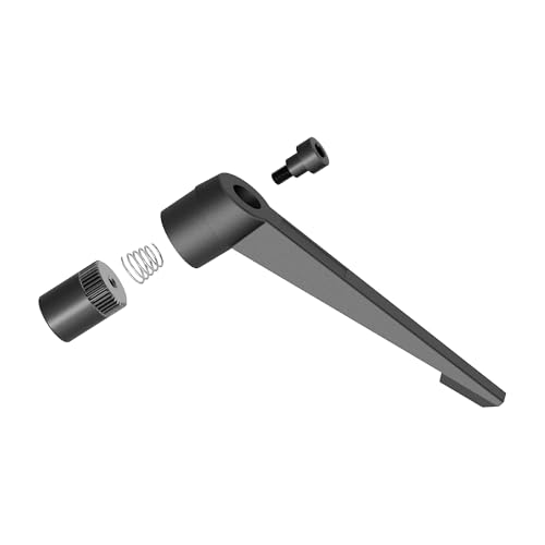 Image of Adjustable Clamping Lever Handles, M8 Female Thread Knobs Rotating Screw Locking Quick Release Ratchet Push Button Handle, Black
