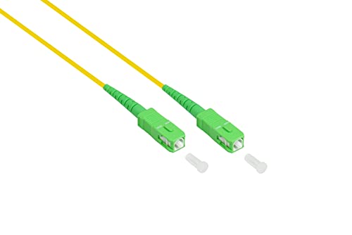 Good Connections OS2 LWL Kabel - Simplex - Stecker SC (APC) an SC (APC) - Singlemode 9/125 - Lichtwellen-Leiter, Glasfaser-Kabel, Patchkabel für FTTH/FTTB/FTTx - 0,5 m / 50 cm