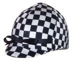 Equestrian Riding Helmet Cover - Black And White Check #TOP7