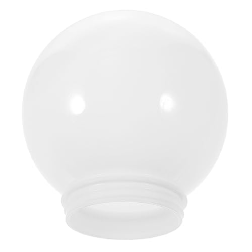 SOLUSTRE Globe Light Cover for Post Mount White Acrylic Outdoor Lamp Shade Decorative Lamp Shades Ball for Wall Mount