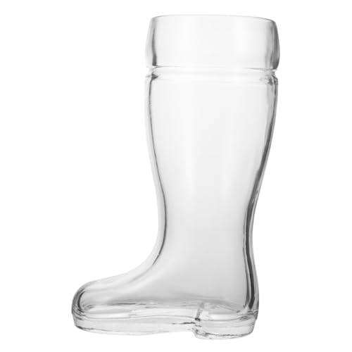 PartyKindom Forma di Stivale in Vetro Trasparente da Design Stabile e Lavabile Bicchiere per Cocktail Vodka e Liquori e Bar