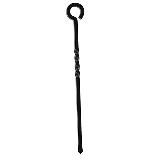 Kingson Black Fire Poker - Herramienta de chimenea de 40,5 cm de largo para quemadores de troncos y fuegos abiertos, accesorio elegante y funcional para chimenea - imagen 8
