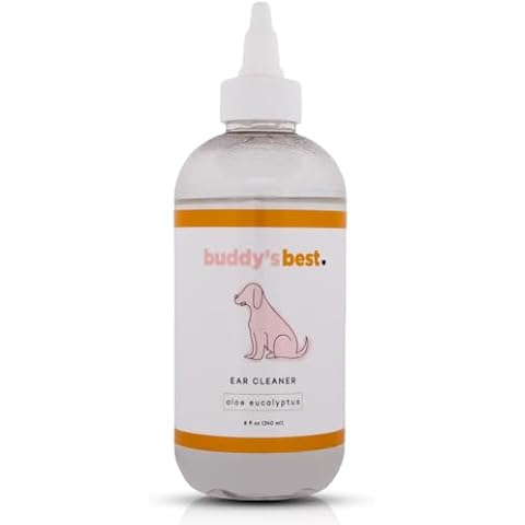 Buddy's Best, Dog Ear Cleaner Solution - for Pet and Puppy Ear Wax Cleaning - Anti Itch for Dogs Ears - 8oz, 240ml Dog Ear Cleaners Cover