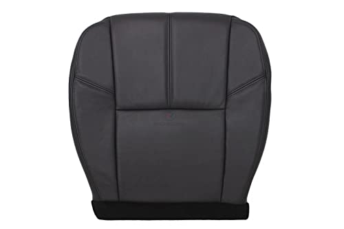 Richmond Auto Upholstery (Compatible with 2012 Chevy Silverado 3500HD 3500 HD LT LS Driver Side Bottom Replacement Leather Seat Cover, Black