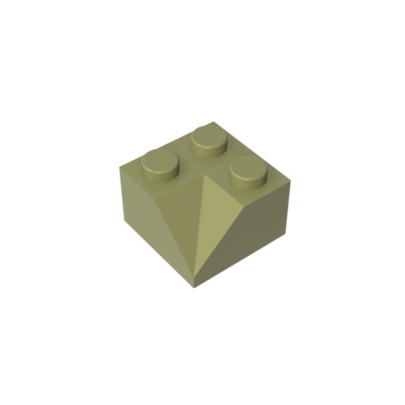 Gobricks 3046 Slope Brick 2x2 45° Sloped Concave Roof Tile 50 Pieces GDS-721 Compatible with Lego Building Blocks Color:Olive Green — image 1