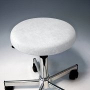 Housse de tabouret éponge blanche pour rénover une assise usée de 45cm