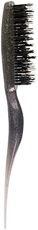 Cricket Amped Up Teasing Hair Brush - Adds Major Volume and Shine, Heat Resistant, Ideal for Slick Back, Updos, and Detangling All Hair Types, Ergonomic Handle and Sectioning Tip, Sparkle Black