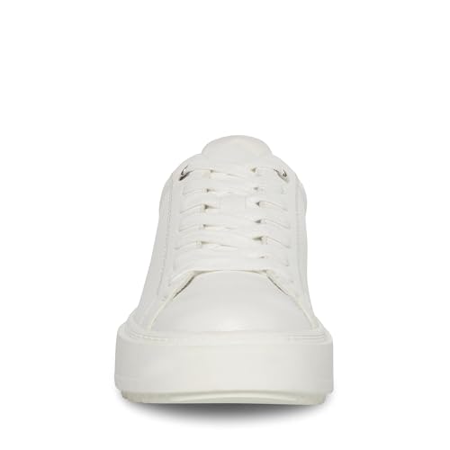 Steve Madden Womens Catcher Sneaker White Suede 10 Medium