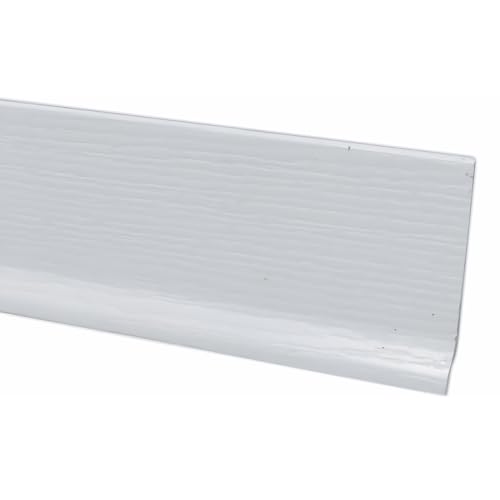 Decoration Battiscopa in PVC Colore Bianco(Asta Misure 200x7x0,7 cm) Zoccolo Facile da Installare su Muro e Pareti, Bordo Forte e Resistente all'Umidità, Profilo Cucina, Bagno, Sala, Soggiorno, Camere
